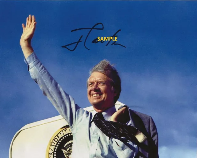 Jimmy Carter Reprint Photo 8X10 Signed Autographed Man Cave Gift President