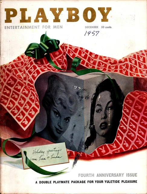 PLAYBOY MAGAZINE DECEMBER 1957 - Lisa Winters,Linda Vargas,Hugh Hefner