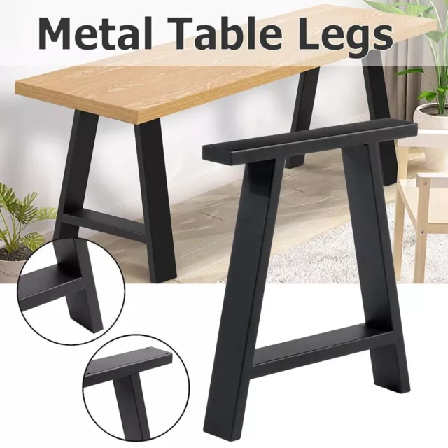 Set of 2 Steel Metal A Frame Shape Table Leg Dining Coffee Desk Bench Stand Feet