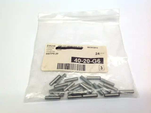 Lot of 24 Misumi MSTP5-20 Tapped Precision Type Dowel Pins