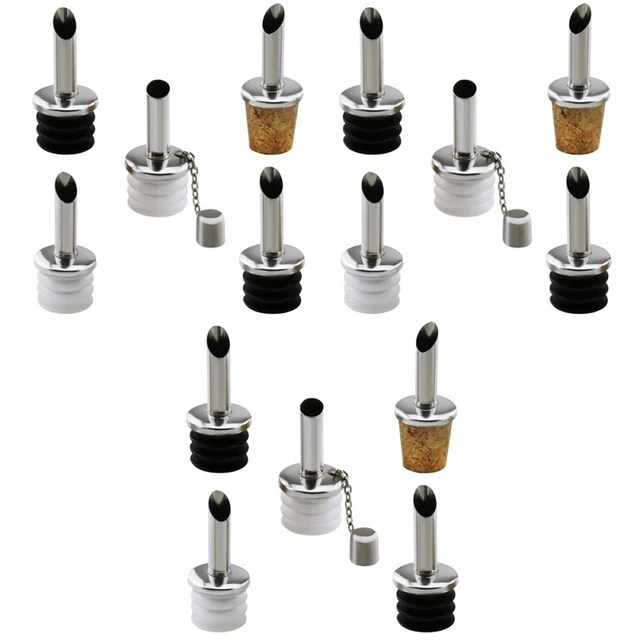 15 piezas botella de corcho escurridor de aceite metal escurridor