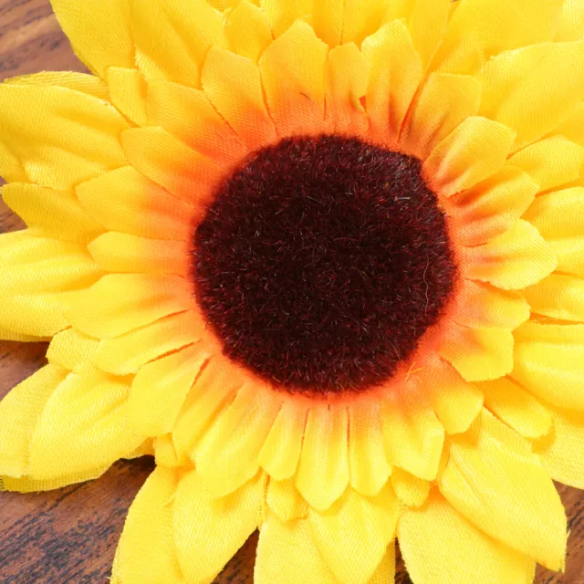 9 Pcs real looking fake sunflower Fake Sunflowers Heads Artificial Yellow