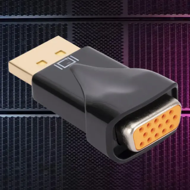 1080P DP to VGA Adapter Gold Plated Plug and Play for Computer HDTV Desktop