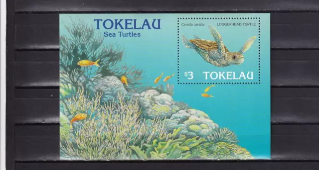 SA04 Tokelau 1995 Sea Turtles minisheet