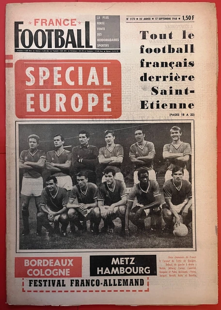 AS Saint-Étienne - Celtic Glasgow, 18 sept. 1968