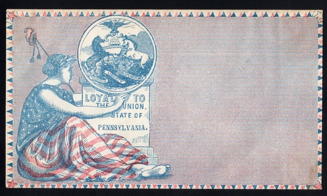 Civil War Patriotic Cover State of Pennsylvania Eureka Lady Liberty Ridenburgh /