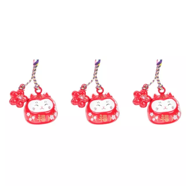 3 PCS Water Sound Bell Japanese Hanging Pendant Backpack Decorate