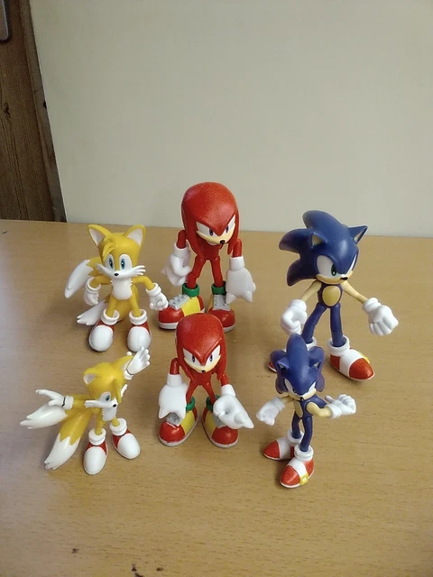 6 X SONIC The Hedgehog Knuckles, Sonic, Tails 4”, 2
