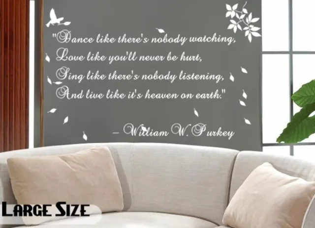 Fancy Writing Calligraphy Quote Wall Art Decal Window Decoration Stickers Mural