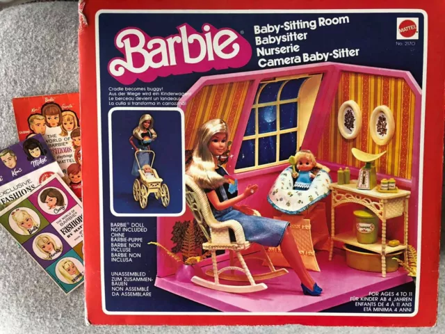 Vintage Barbie Babysitter Nurserie 2170 + 3 alte Pooklets 60/70er