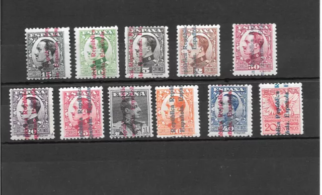 España 1931 - Alfonso XIII Sobreimpresion Republica.- Edifil 593/603 MNH**