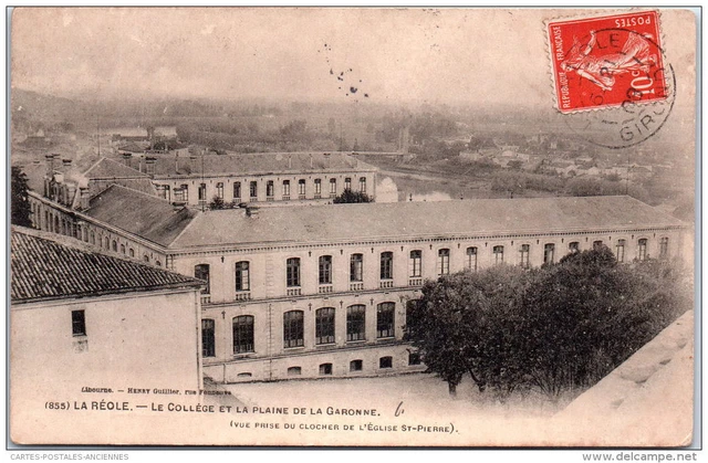 33 LA REOLE - Le college et la plaine de la Garonne