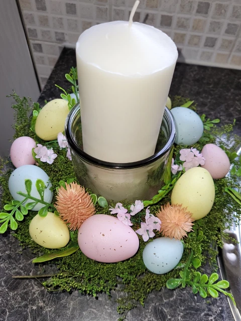 Operitacx 4pcs Easter Candle Rings Wreaths Mini Berry Twig Wreath Farmhouse Candle Wreaths Spring Wreath Blossom Garland For Table