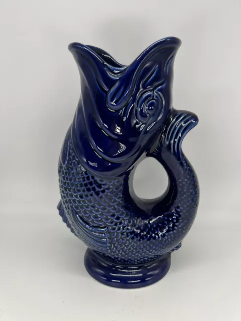 Gluggle Jug by Wade Ceramics Cobalt Blue 8 1/2" Tall Excellent Unused Condition