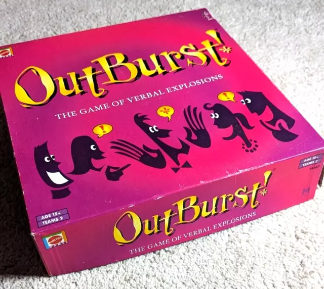 OUTBURST! The Game of Verbal Explosions- Rare 2001 Edition- Brilliant fun game!