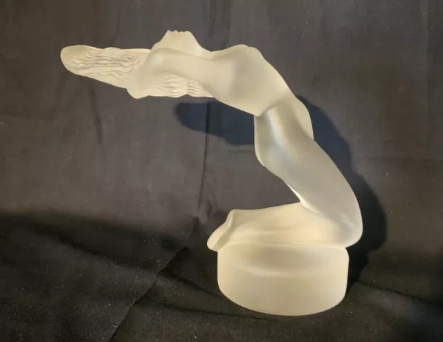 Lalique Crystal France Chrysis Nude Figurine #11809 Motor Mascot Paperweight