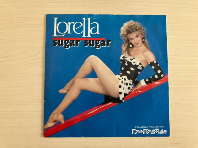 Lorella Cuccarini _ Sugar Sugar _ 45giri 7" vinyl _ 1985 Polydor Italy