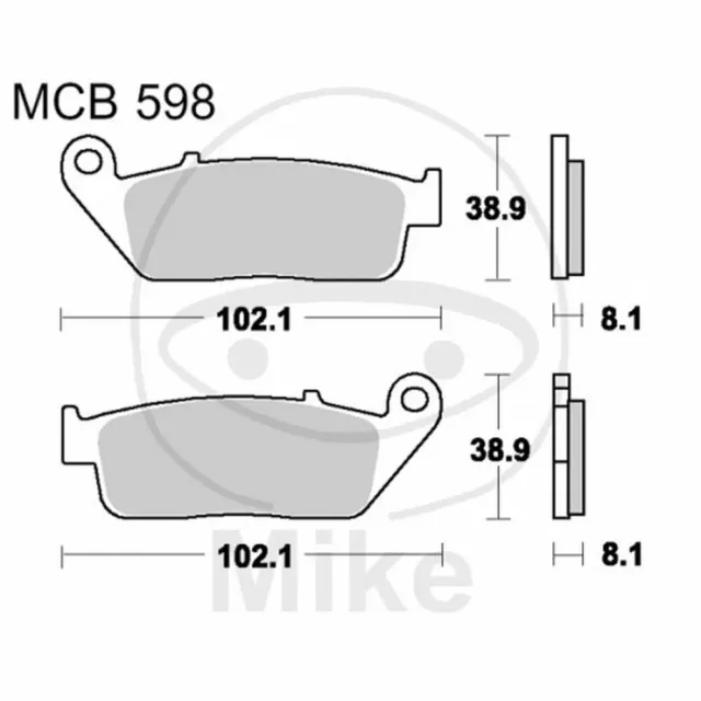 Plaquette de Frein Std TRW Lucas 787.23.10 Peugeot 400 Sam Rs / Black 2008-2017