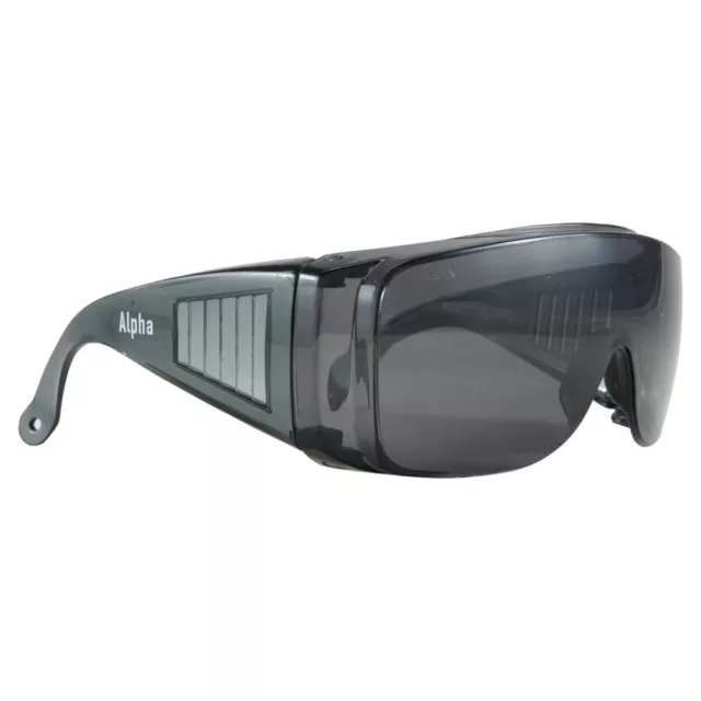 Alpha Safety Glasses Smoke Lens AS/NZS 1337.1 Visitor Fit Over Spec