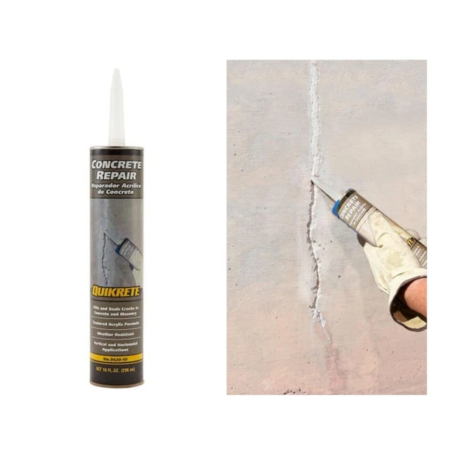 CONCRETE SURFACES CRACK Sealant 10 Oz Repair Cement Masonry Stucco For