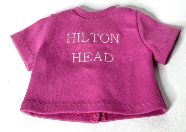 18" doll Outfit Pink Hilton Head Tee Short Top fits American Girl doll