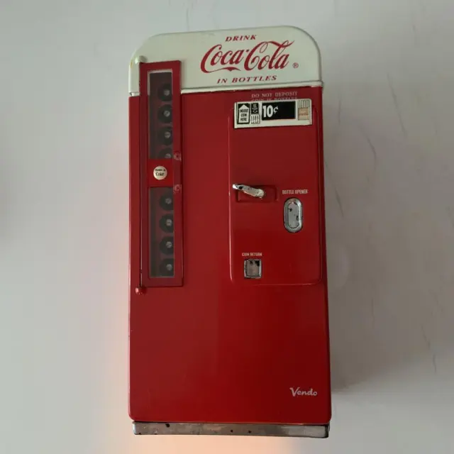 CocaCola Collectible Coin Bank w/ Sliding Bottle and Retro Design Vintage