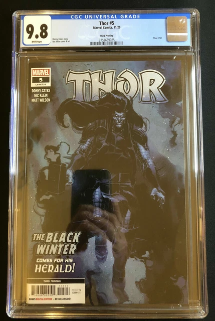 Thor # 5 CGC 9.8 3rd Print 1st Appearance of The Black Winter Marvel 2020