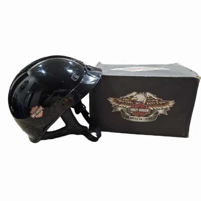 Harley-Davidson Half Helmet Extra Large XL Black Glossy DOT Harley Davidson Box