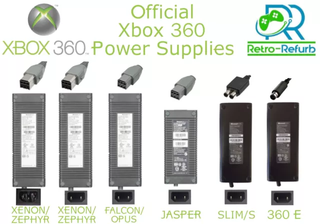 Official Xbox 360 Power Bricks Genuine Microsoft - All Versions 203W 175W 150W