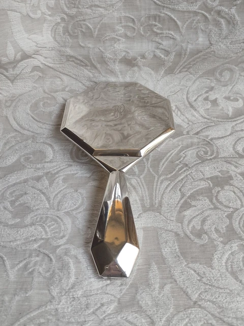 Vanity Sterling Mirror Art Deco Specchio Argento Con Manico 916 Silver (Finland)