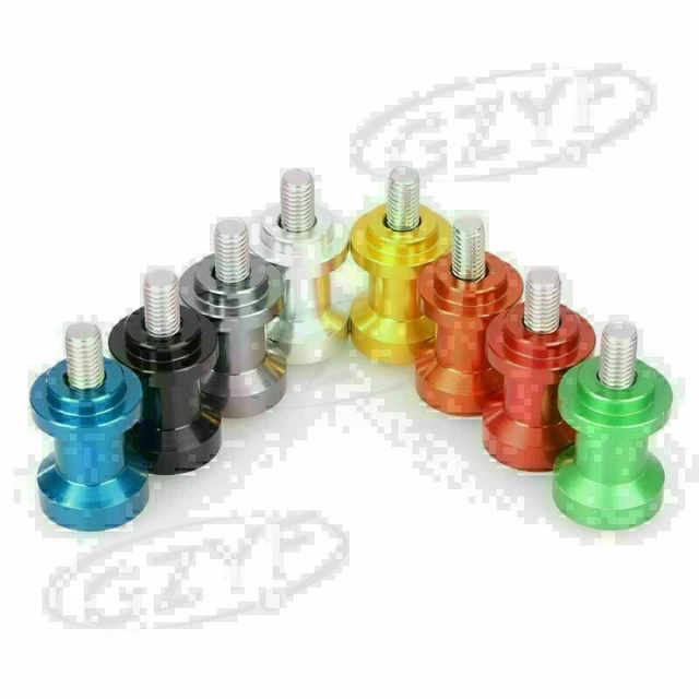 Universal Motorcycle CNC Swingarm Swing Arm Spools Slider Stand Bobbins 8/10mm E - Foto 3