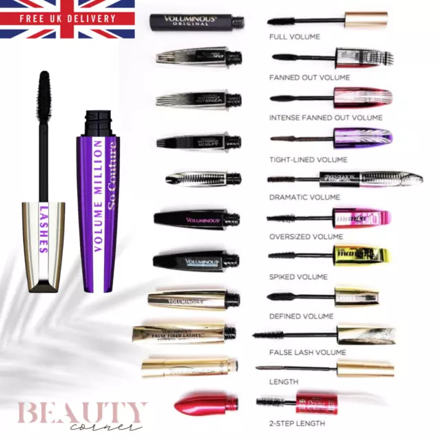 Loreal Mascaras Various Pick Yours Air Million Lashes Waterproof NEW - UK Seller