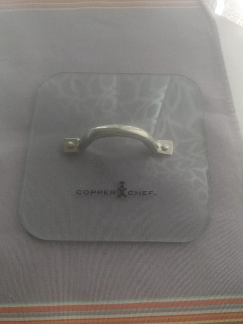 Copper Chef Food Press Bacon Burgers Panini Square 8" by 8" Glass Lid