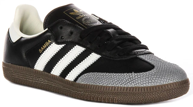 ADIDAS SAMBA OG W Retro 70s Cuero Mujer Zapatillas En Blanco y Negro  EU37-41 EUR 140,95 - PicClick ES