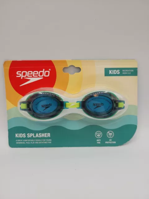 NEW Speedo Splasher Swim Goggles Kids Age 3-8 FREE SHIPPING