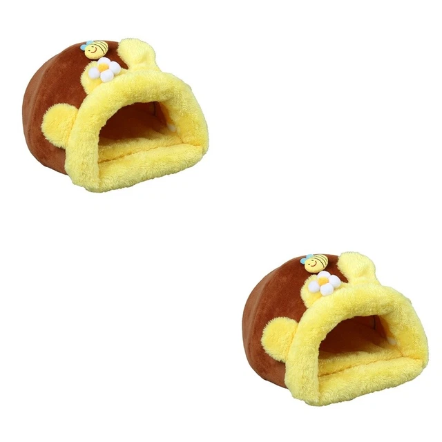 2 piezas Encantadora Mascota Invierno Jaula Diseño Abeja Nido Cálido Decorativo