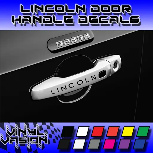 4x Lincoln Door Handle Decal Sticker Aviator Continental Navigator MKZ