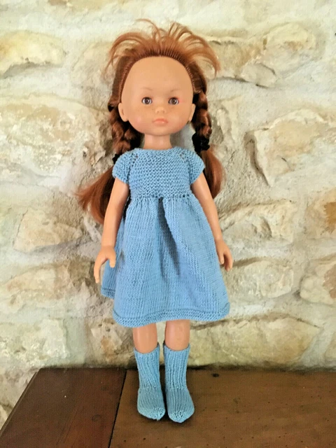 Vêtements poupée les chéries/ Corolle 33cm - Jupe jean's, gilet assorti
