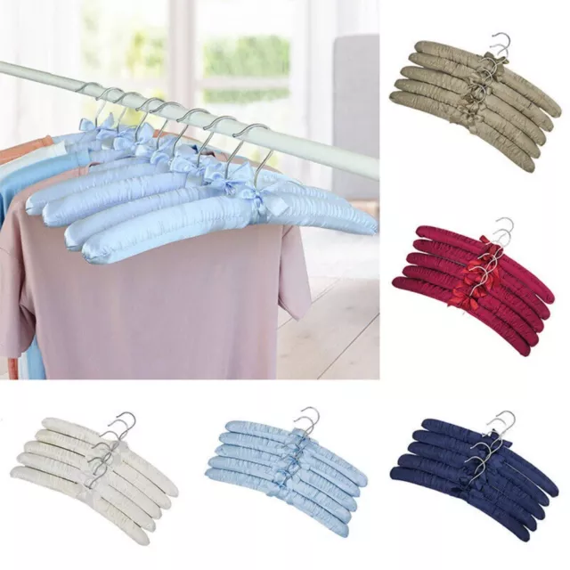 Satin Padded Coat Display Hanger Sponge Hangers Silk Wrapped Clothes Hanger