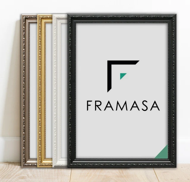 A1 A2 A3 A4 Ornate Photo Frame Gold Shabby Chic Picture Frames Black