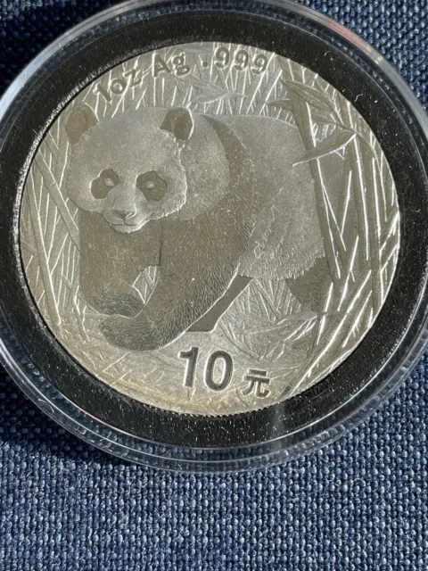 2001 Chinese Panda  1 oz. SILVER (10 YUAN) COIN
