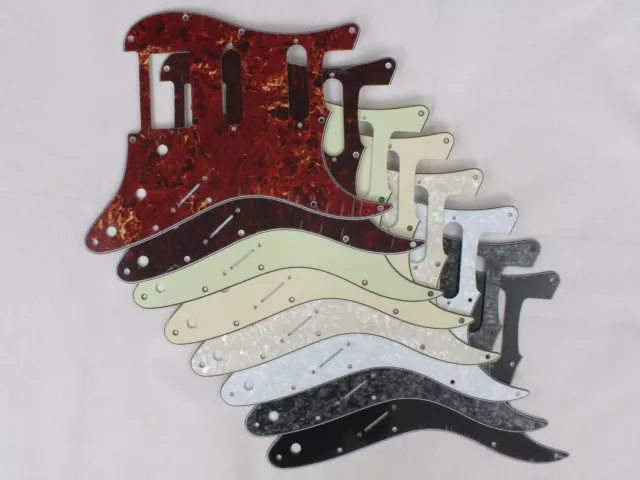 STRATOCASTER HSS SCRATCH PLATE Pickguard to fit USA/Mex Fender in 8 Colours