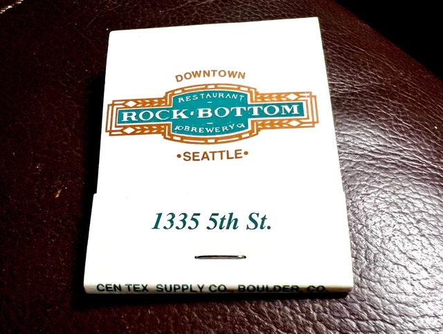 Rock Bottom Restaurant & Brewery, Seattle, WA, Full Unstruck Matchbook