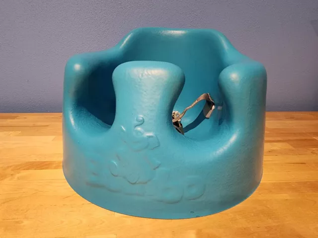 BUMBO Baby Floor Seat Adjustable Safety Restraint Strap Blue Sitting Chair