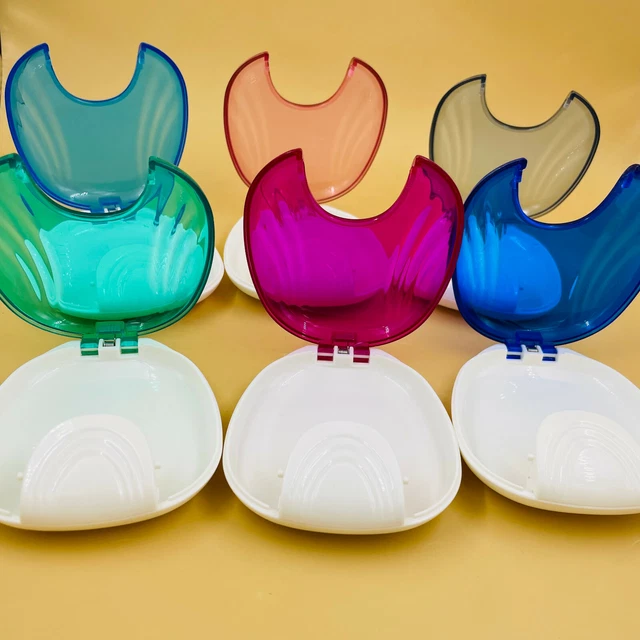 10x Dental Orthodontic brace Lingual Aligner Case Storage container Retainer Box