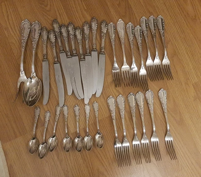 Ensemble de 6 petites cuillères en métal argenté – Brocante La Vitrine
