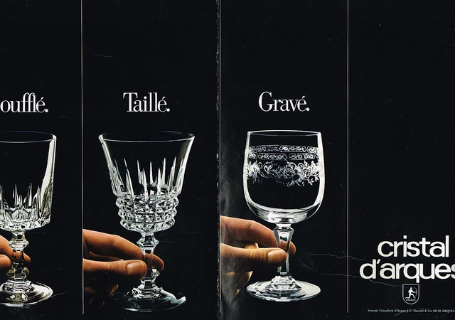 PUBLICITE ADVERTISING 044   1980   CRISTAL D'ARQUES   Verrerie  ( 2 pages)