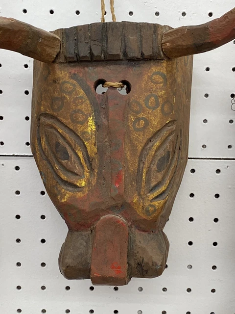 Hand Carved Wooden Donkey Mask