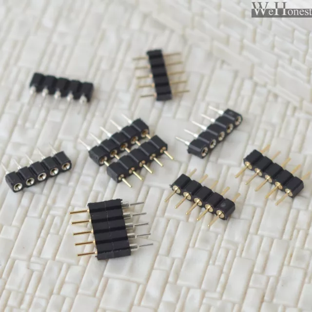 30 pairs 5 Pins mini-plug kits 2.54mm straight connectors round male + female