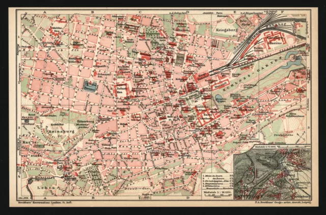 Stadtplan anno 1904 - Stuttgart Gerberviertel Heusteigviertel Postdörfle Dobel